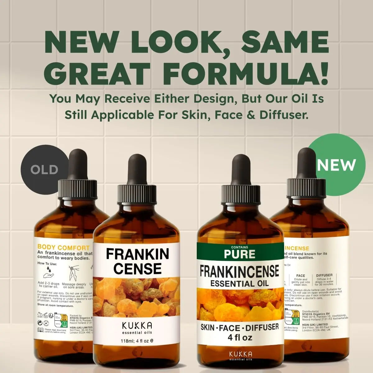 KUKKA Frankincense Essential Oil for Face & Body - 4 Fl Oz Calming Oil, Relaxing Mother'S Day Gift for Mom, Mothersdaygift, Tiktokshopstockup,Summervibes