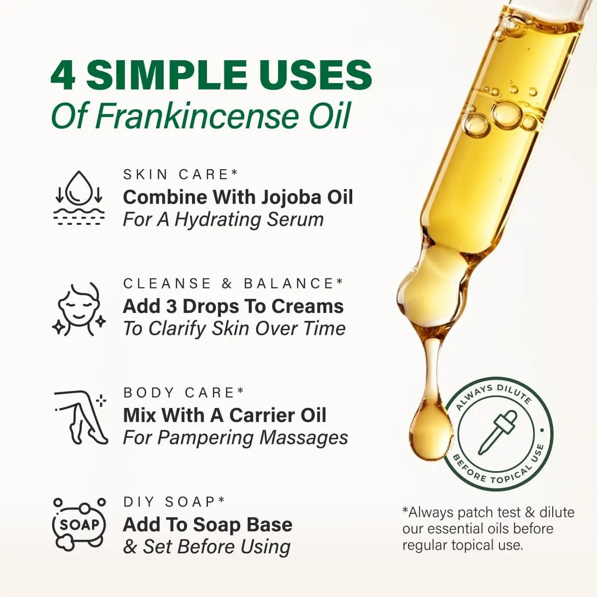 KUKKA Frankincense Essential Oil for Face & Body - 4 Fl Oz Calming Oil, Relaxing Mother'S Day Gift for Mom, Mothersdaygift, Tiktokshopstockup,Summervibes
